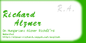 richard alzner business card